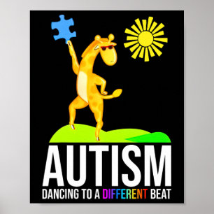 Póster Autismo Bailando A Un Golpe Diferente Conciencia D