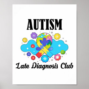 Póster Autismo Club de diagnóstico tardío - Conciencia so