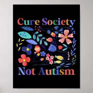 Póster Autismo Conciencia Aceptación Sociedad de Curas No