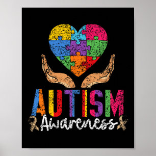 Póster Autismo Conciencia Autista Autistas Apoyan Autismo
