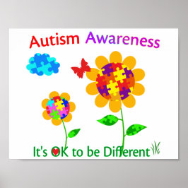 Póster Autismo Conciencia Girasol