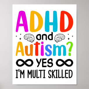 Póster Autismo Conciencia Neurodivergente Audhdh