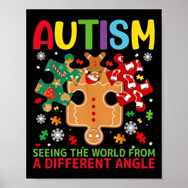 Póster Autismo Concienciación Navidades Navidad autista D (Frente)