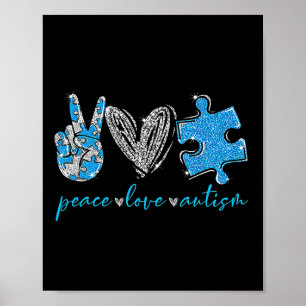 Póster Autismo de amor por la paz