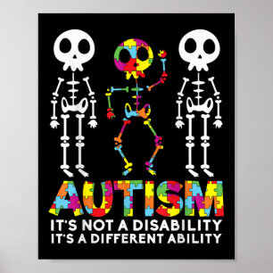 Póster Autismo de danza del cráneo Conciencia de mamá pap