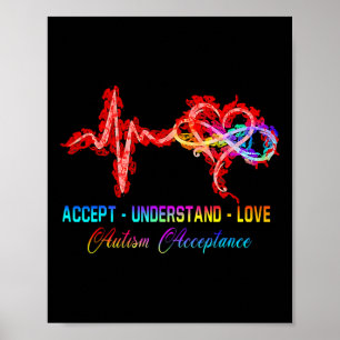 Póster Autismo de enfermería acepta entender el amor auti