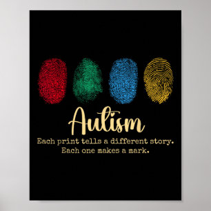 Póster Autismo de huellas digitales7