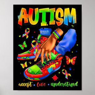 Póster Autismo de verano acepta amor Entender el autismo