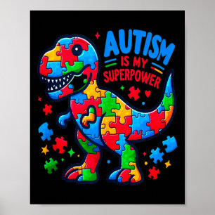 Póster Autismo - Dinosaurio - Rompecabezas - Arco - El Au
