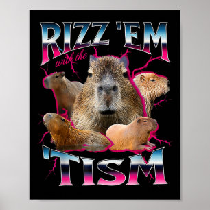Póster Autismo Divertido Rizz Em Con El Tism Meme Autista