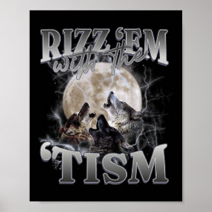 Póster Autismo Divertido Rizz Em Con El Tism Meme Autista