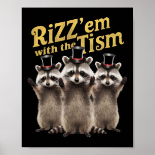 Póster Autismo Divertido Rizz Em Con El Tism Meme Autista