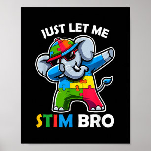 Póster Autismo divertido suaviza autismo a los niños