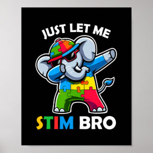 Póster Autismo divertido suaviza autismo a los niños