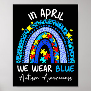 Póster Autismo En Arcoiris En Abril, Nos Adquirimos Al Au