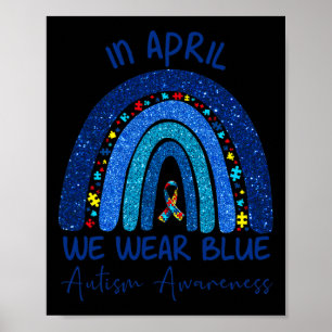 Póster Autismo En Arcoiris En Abril, Nos Adquirimos Al Au