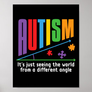 Póster Autismo, es solo ver el mundo desde un ángulo dife