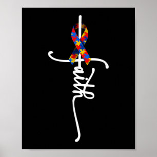 Póster Autismo Fe Cruza el Autismo Autismo Autista Gracio