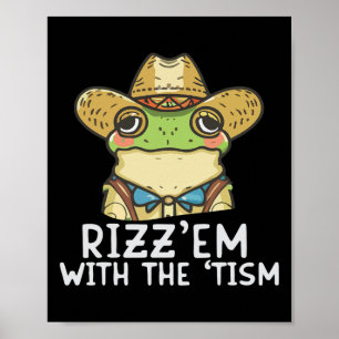 Póster Autismo Gracioso Rizz Em Con El Meme Autista Del T