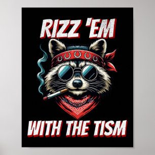 Póster Autismo Gracioso Rizz Em Con El Meme De Tismo Auti