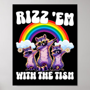 Póster Autismo Gracioso Rizz Em Con El Meme De Tismo Auti