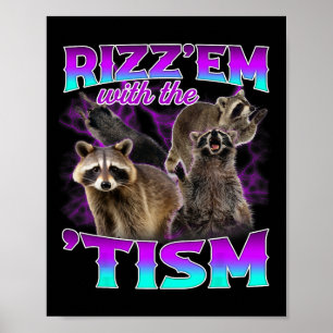 Póster Autismo Gracioso Rizz Em Con El Tismo Meme Autista