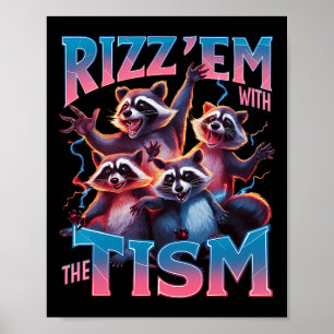 Póster Autismo Gracioso Rizz Em Con El Tismo Meme Autista