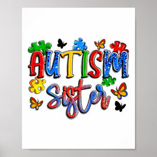 Póster Autismo Hermana Día Mundial de Concienciación sobr