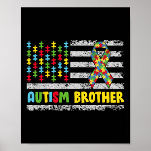 Póster Autismo Hermano Conciencia Sobre El Autismo Mamá P