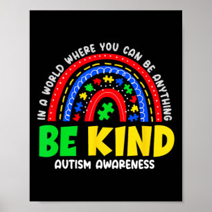 Póster Autismo Hijo hija de madre hija de hijo arcoiris s