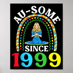 Póster Autismo Impresionante Asombroso Desde 1999 Feliz 2