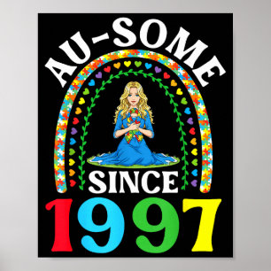 Póster Autismo Impresionante Genial Desde 1997 Feliz 29 C