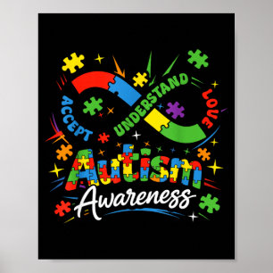 Póster Autismo infinito neurodiversidad acepta entender