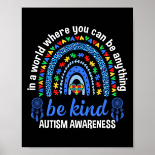 Póster Autismo lindo mamá mujeres hombres conciencia de a