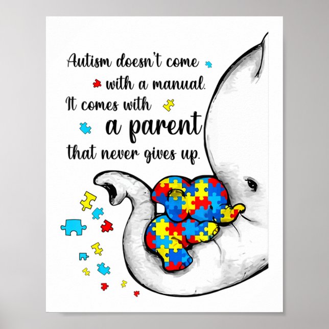 Póster Autismo Mamá Camisa a Mujeres Camisetas de Concien (Frente)