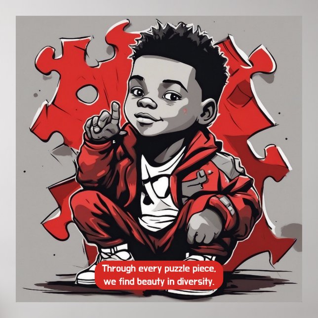 Póster Autismo- Mantener o diseñar el propio (Frente)