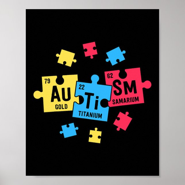 Póster Autismo Para Los Profesores Sped Elementos De Tabl (Frente)
