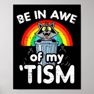 Póster Autismo queda asombrado del mapache tism asd conci