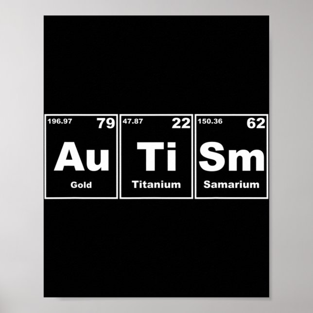 Póster Autismo Sensibilización Apoyo Autismo Hombres Auti (Frente)