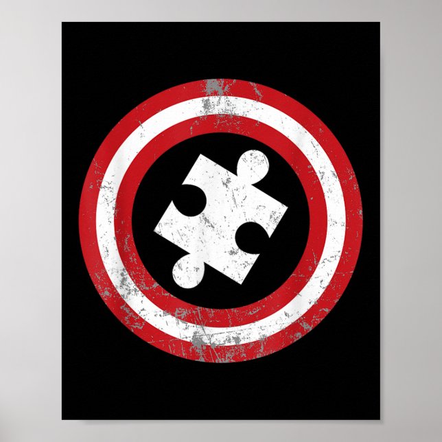 Póster Autismo Sensibilización Niños hombres desconcertan (Frente)