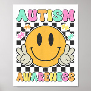 Póster Autismo Sensibilización Niños Hombres Mujeres Sonr