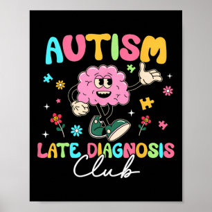 Póster Autismo Tarde Diagnóstico Club Funny Neurodiversid