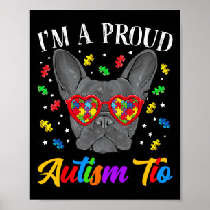 Póster Autismo Tío Bulldog Francés Gles De Rompecabezas D