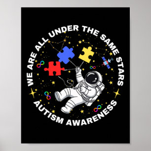 Póster Autismo Todos Estamos Bajo Las Mismas Estrellas Es