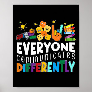Póster Autismo: Todos nos comunicamos de forma diferente: