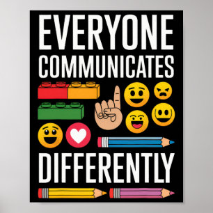 Póster Autismo: Todos nos comunicamos de forma diferente: