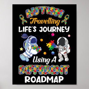 Póster Autismo viajando por el autismo del viajero de la 