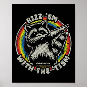 Póster Autismo Vintage Rizz Em Con El Tism Meme Autista