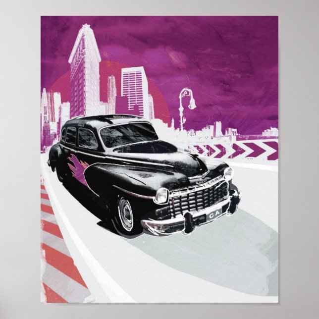 Póster Auto Antiguo (Frente)