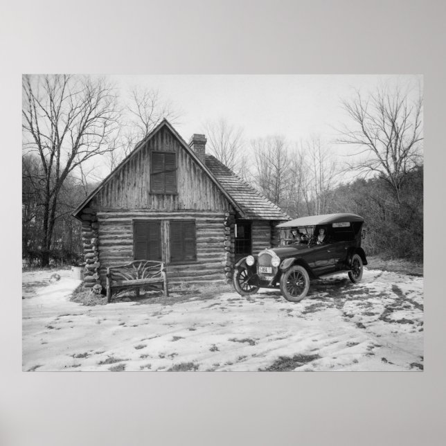 Póster Auto antiguo en el Parque Rock Creek, años 20 (Frente)